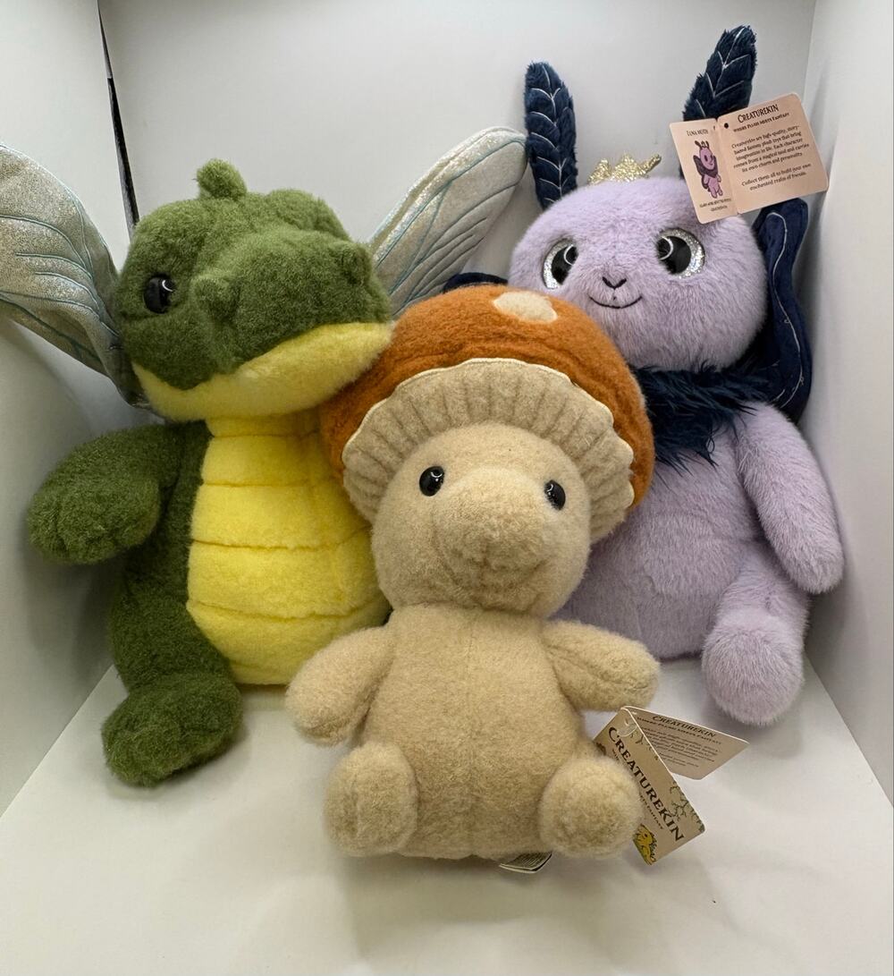 Creaturekin Sporeladon LunaMoth GatorFly Plush Lot Whimsigoth Fairycore Toy NWT
